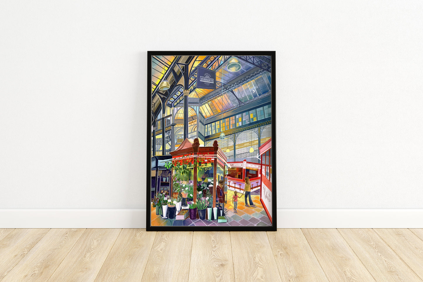 Leeds Kirkgate Market, Artwork Print, West Yorkshire Art, Leeds Gift Idea