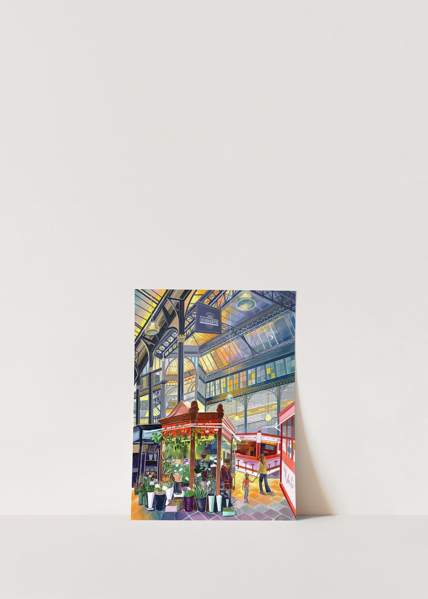 Leeds Kirkgate Market, Artwork Print, West Yorkshire Art, Leeds Gift Idea