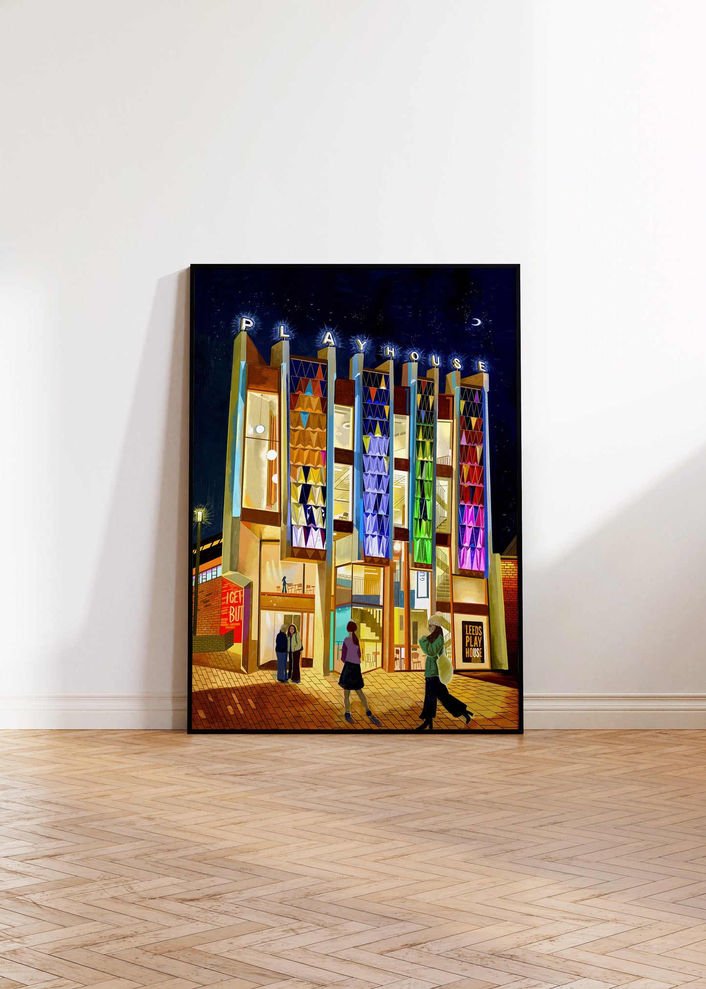 Leeds Playhouse, Leeds Artwork Print, Leeds Theatre, Illustration Travel Print, Leeds Poster