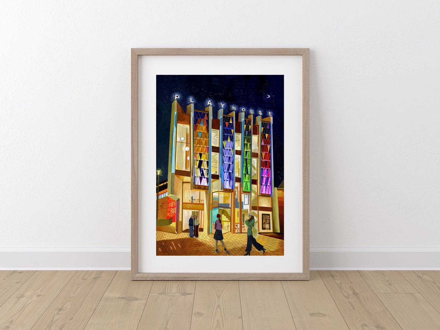 Leeds Playhouse, Leeds Artwork Print, Leeds Theatre, Illustration Travel Print, Leeds Poster