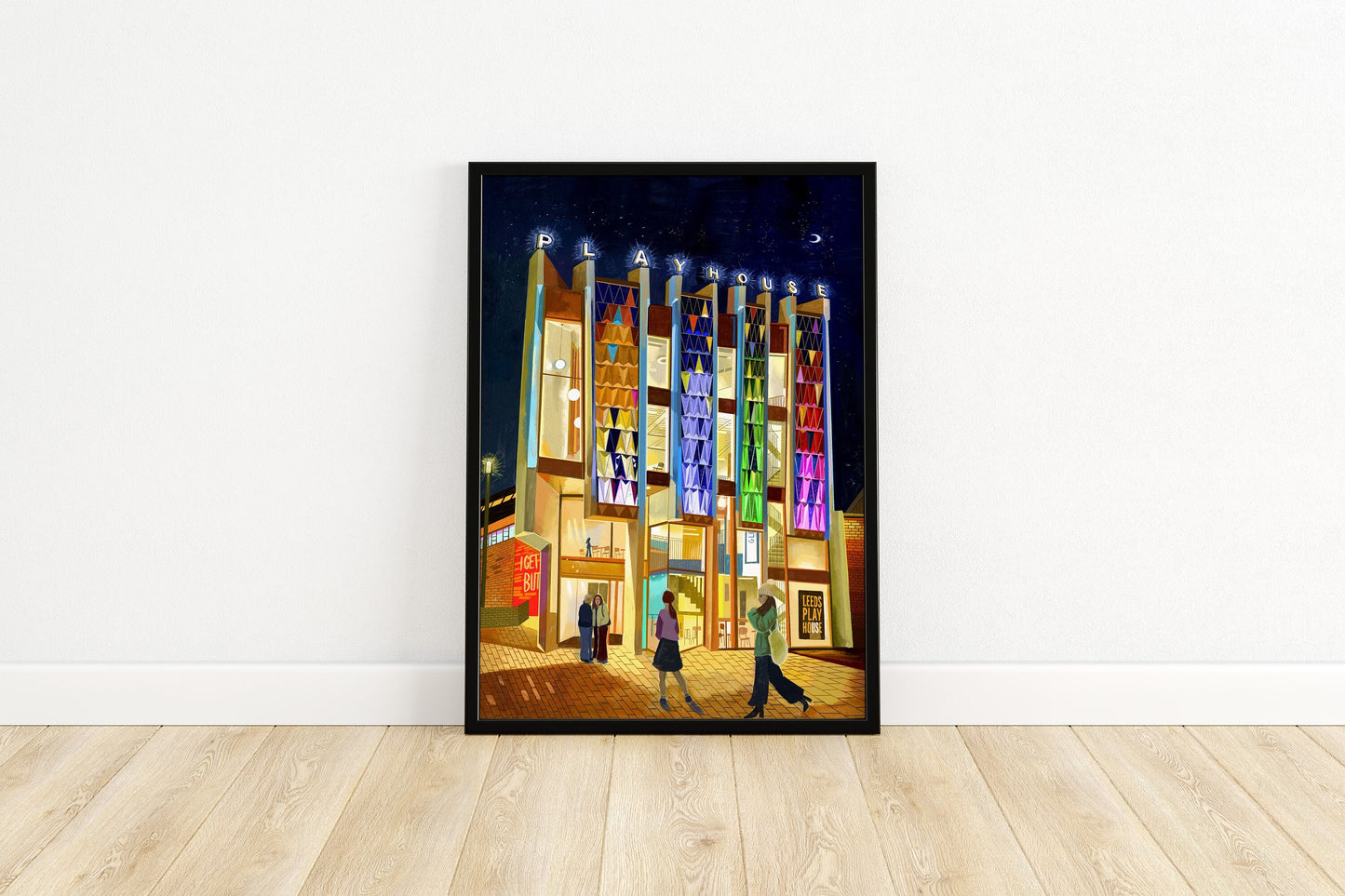 Leeds Playhouse, Leeds Artwork Print, Leeds Theatre, Illustration Travel Print, Leeds Poster