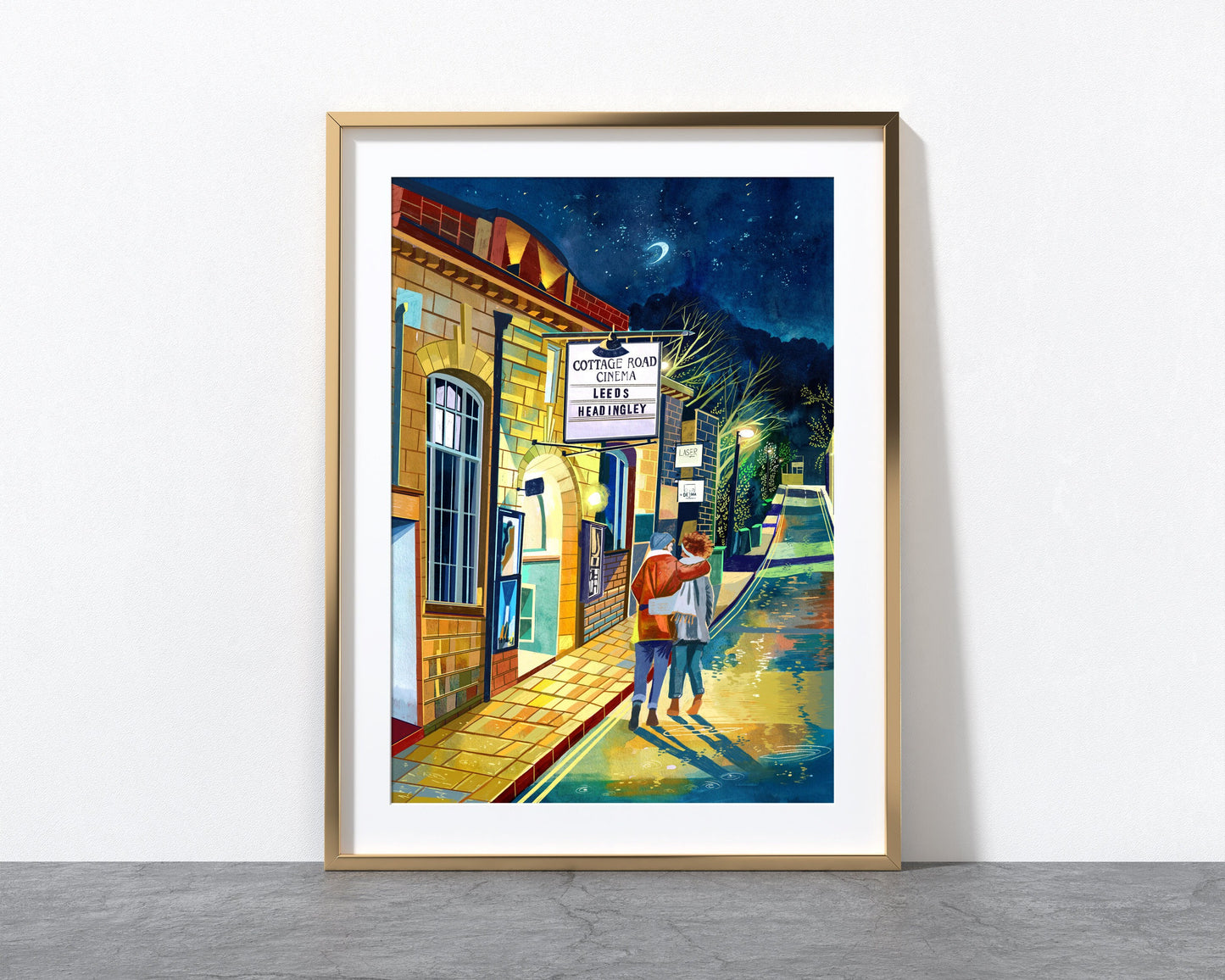 Leeds Cottage Road Cinema, Artwork Print, Headingley, Leeds Poster, Leeds Travel Print, Leeds Wall Art