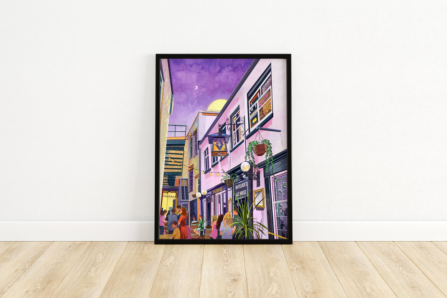 Whitelock’s Ale House, Leeds Artwork Print, Turk's Head Yard, Leeds Poster, Leeds Travel Print, Leeds Wall Art