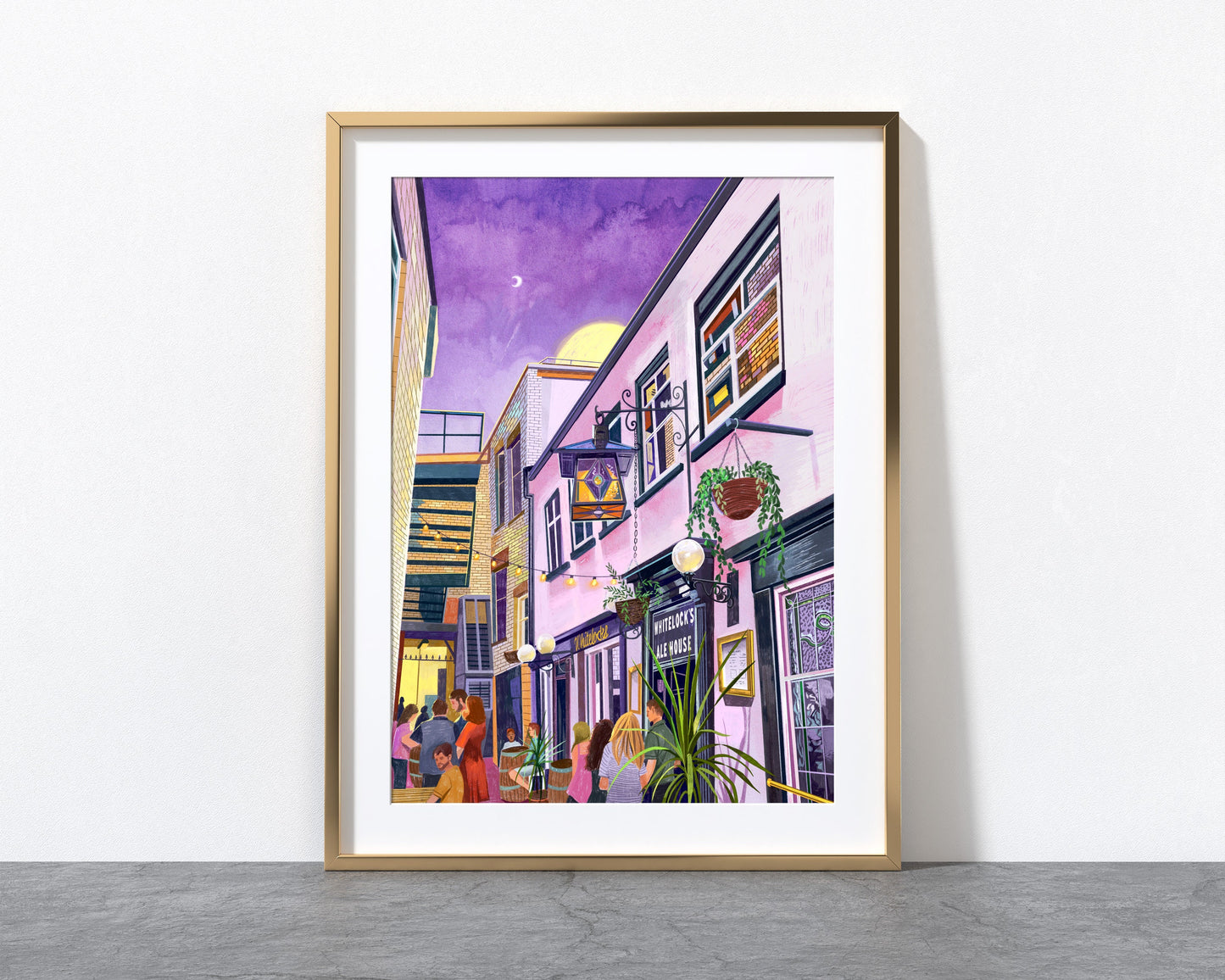 Whitelock’s Ale House, Leeds Artwork Print, Turk's Head Yard, Leeds Poster, Leeds Travel Print, Leeds Wall Art