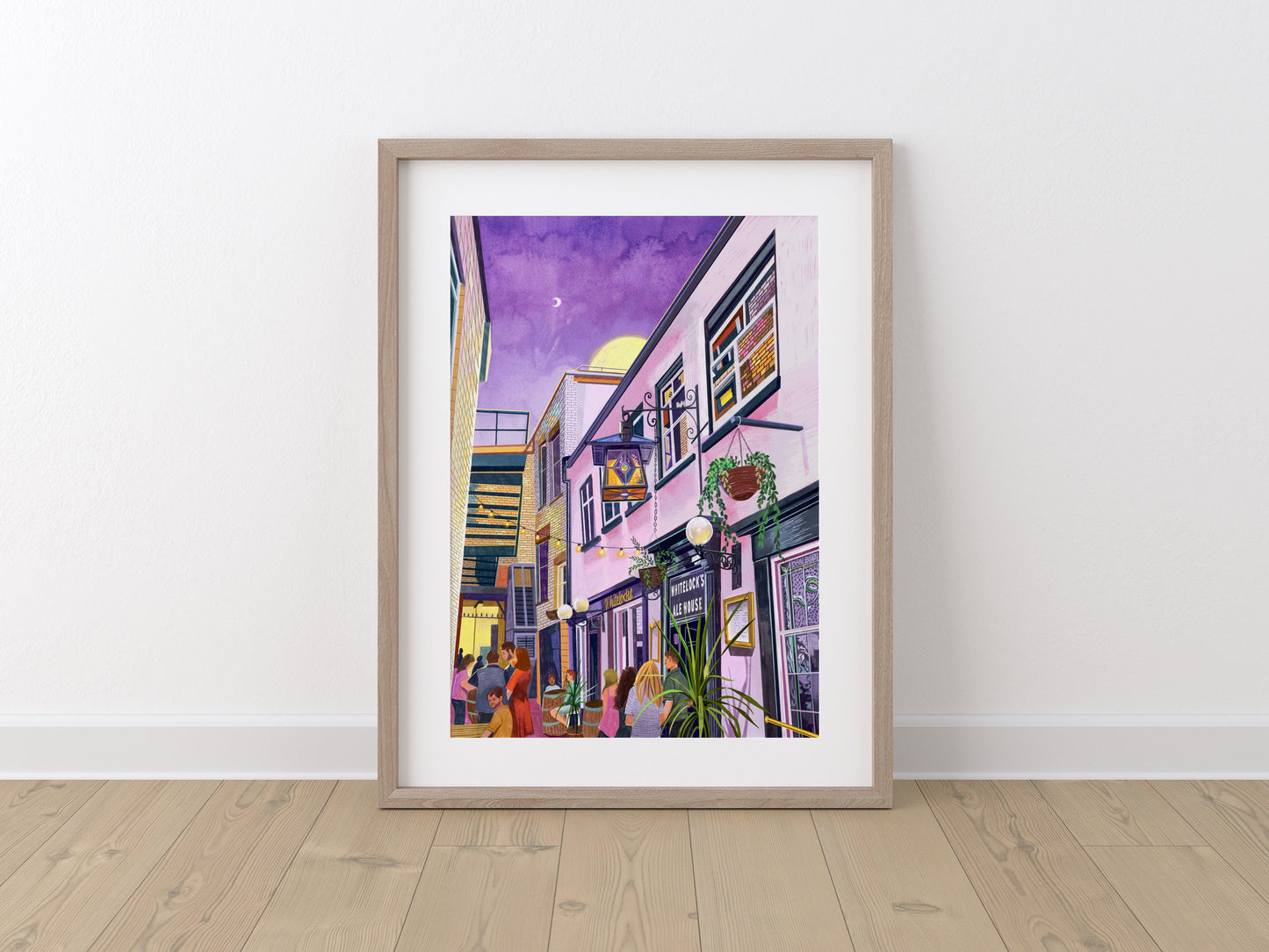 Whitelock’s Ale House, Leeds Artwork Print, Turk's Head Yard, Leeds Poster, Leeds Travel Print, Leeds Wall Art